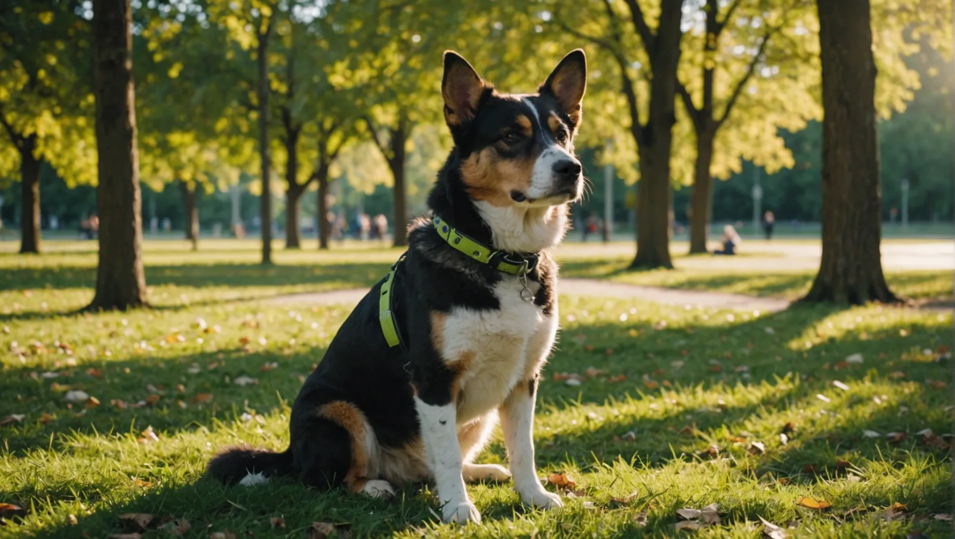 Chien portant un collier muni d'un AirTag