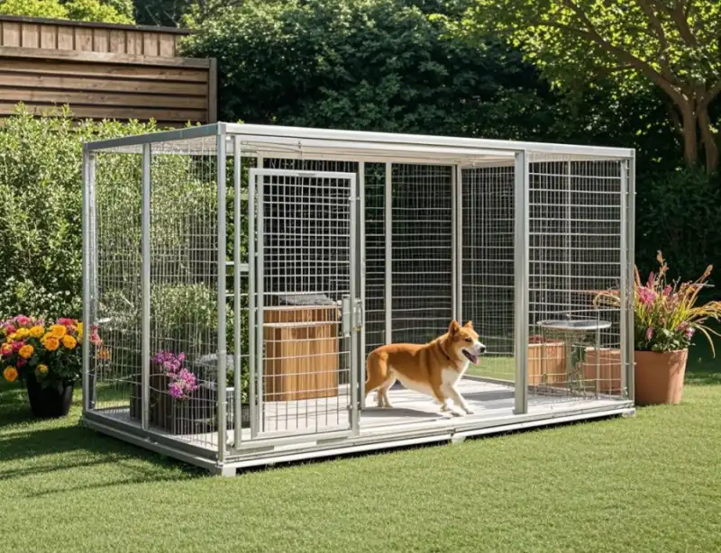 Un chenil de haute qualité dans un jardin dynamique