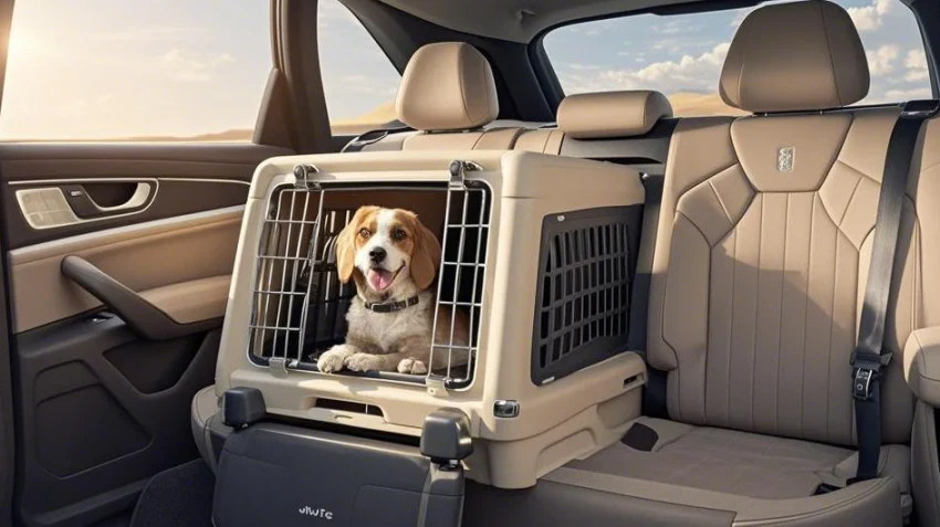 Box per il trasporto di cani di alta qualità in un veicolo moderno