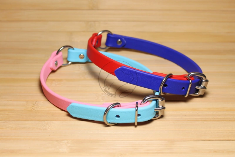 Collare per cani ad anello bicolore in biotano