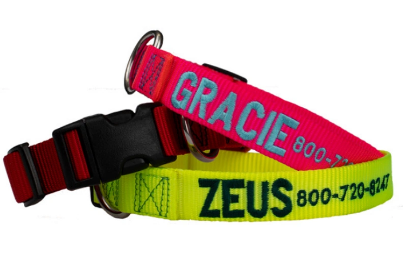 Collare di nylon ricamato personalizzato DogIDs