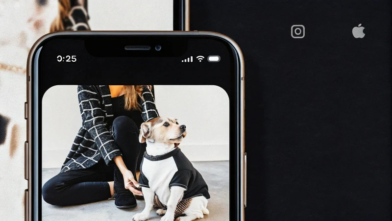 Smartphone que muestra el perro en la imagen elegante traje.