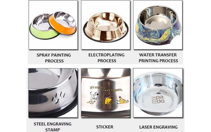 Différentes techniques de décoration de gamelles sont présentées.